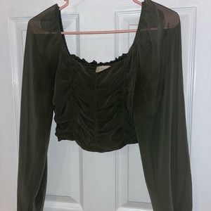Altr’d State. Olive crop top. Size small.